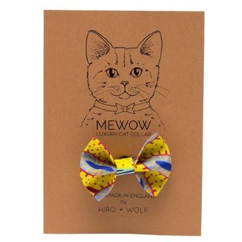 Yellow Paradise Cat Bow Tie by Hiro + Wolf