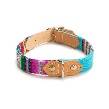 Small Blue Inca Dog Collar by Hiro + Wolf