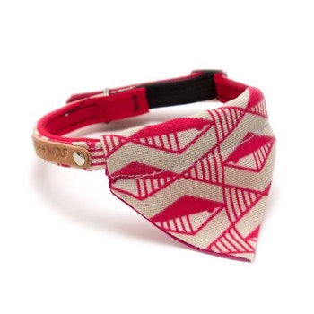 Pink Geo Cat Bandana by Hiro + Wolf