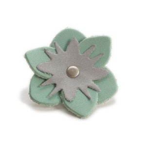 Celestial Blue Reflective Flower Dog Collar Accessory by Hiro + Wolf