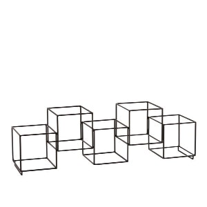 Black Cubic Bottle Wine Rack by Madam Stoltz