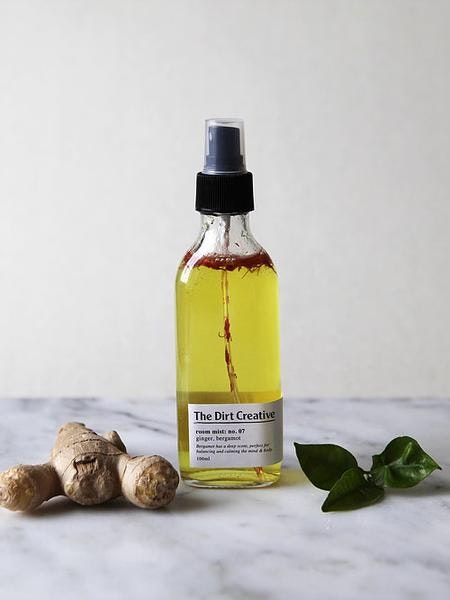 Ginger Bergamot Natural Room Mist by The Dirt Creative