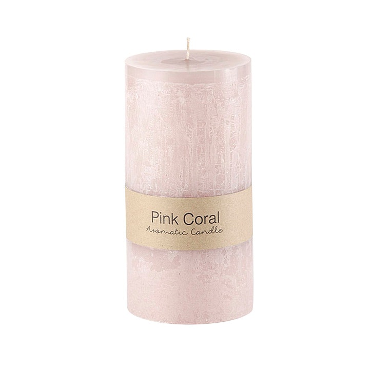 Coral Pillar Candle by Dassie Artisan