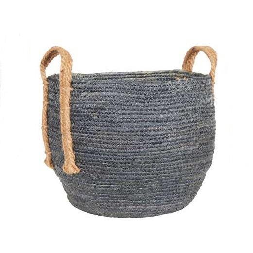 Medium Grey Rustic Basket by Ib Laursen