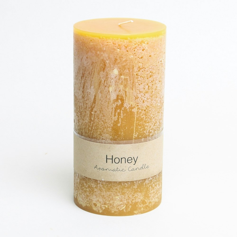 Large Honey Aromatic Pillar Candle by Dassie Artisan