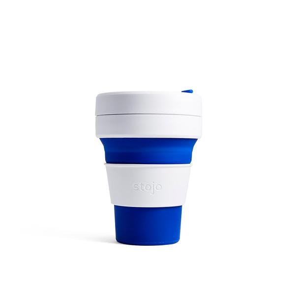 Blue 12 Oz Collapsible Reusable Pocket Cup by Stojo