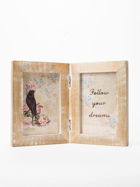 Double White Rustic Frame by Sass & Belle
