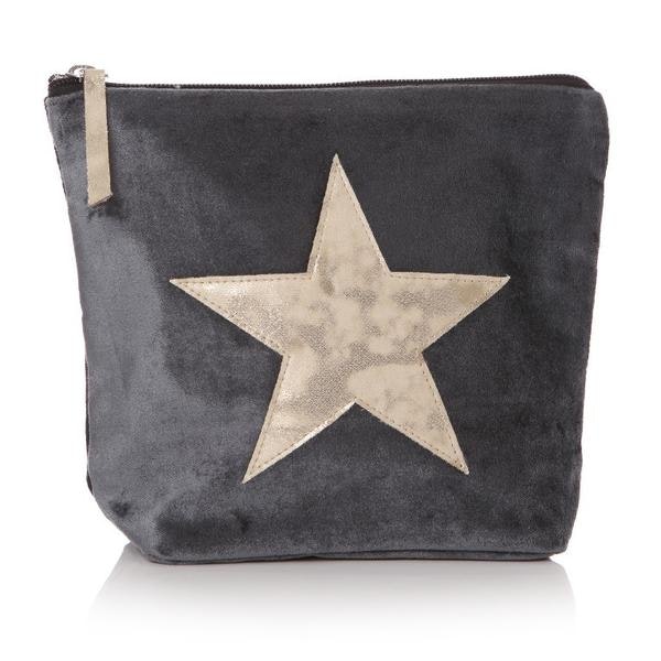 Blue Grey Star Washbag by J18
