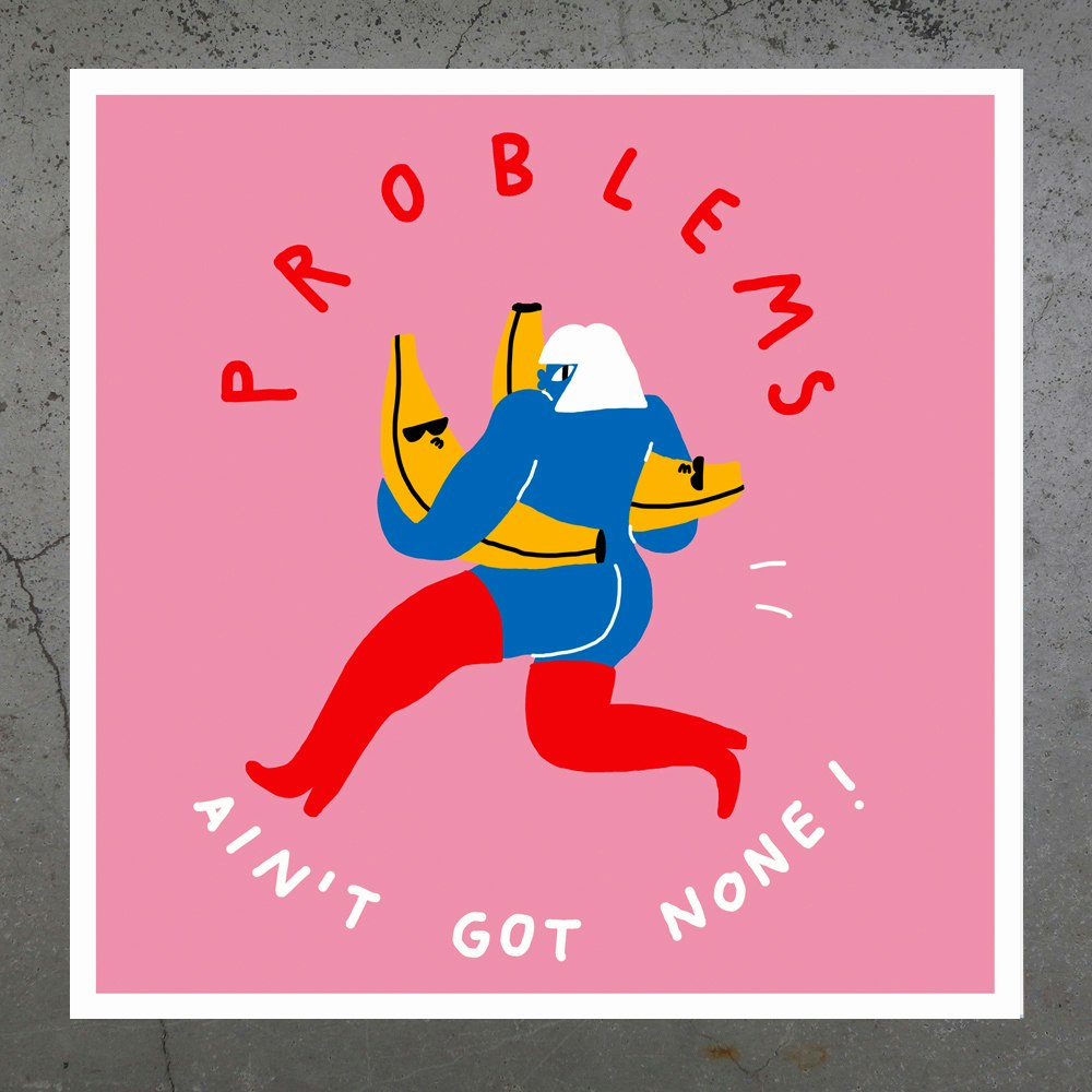 No Problems Square Giclee Print by Cuemars