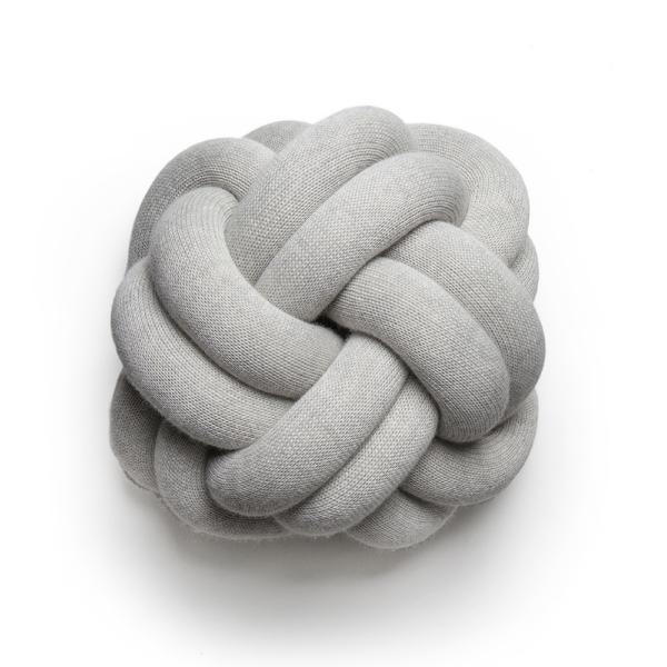 White Grey Knot Cushion by Design House Stockholm