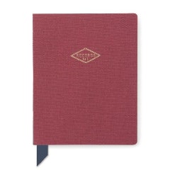 Burgandy Exposed Spine Book Cloth Journal by CollardManson