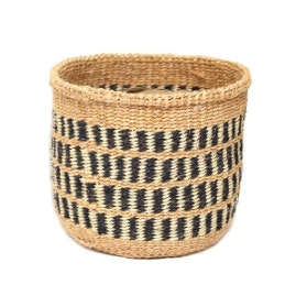 Monochrome Bands Woven Basket by Artisans & Adventurers