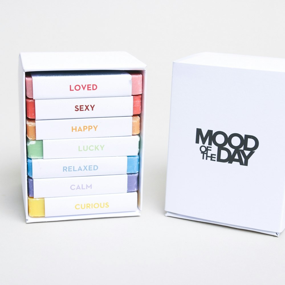 Set Of 7 Mood Of The Day Boxed Soaps by The Cool Project