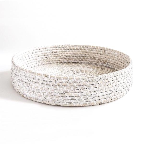 Medium White Seagrass Tray by Camperdown Lane