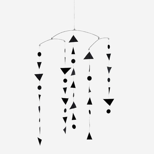 Black Paper Triangles Mobile by Madam Stoltz