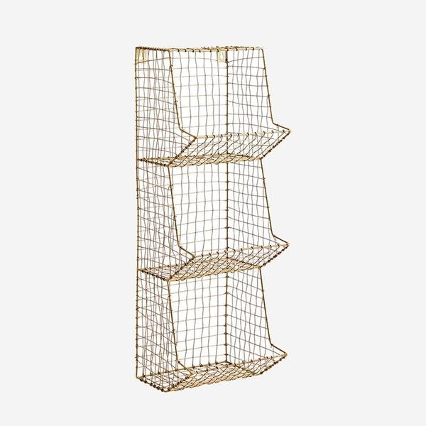 Wire Brass Pigeon Hole Trio Rack by Madam Stoltz
