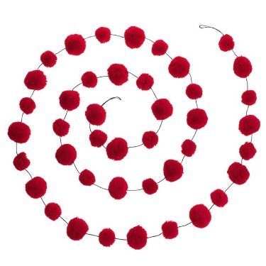 Red Pom Pom Garland by