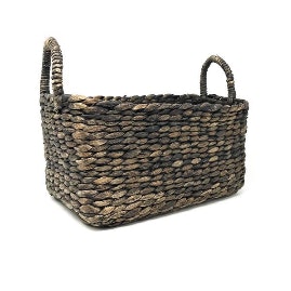 Small Black Rectangle Basket by Cozy Living