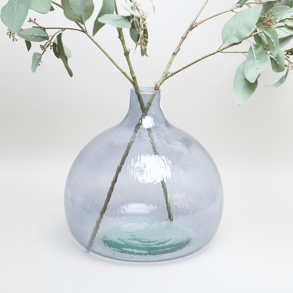 Blue Recycled Glass Bubble Vase by Parlane
