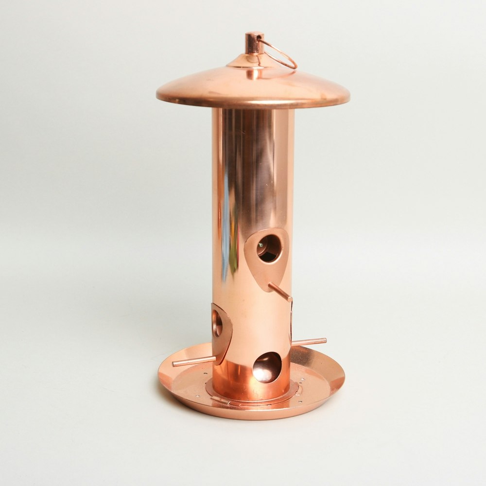 Copper Bird Seed Feeder by