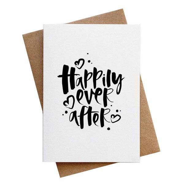 Happily Ever After Wedding Card by Too Wordy