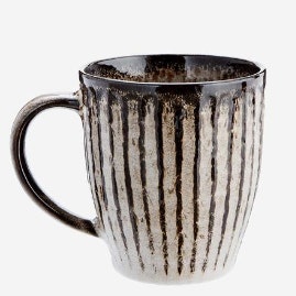 Grey Stoneware Mug by Madam Stoltz