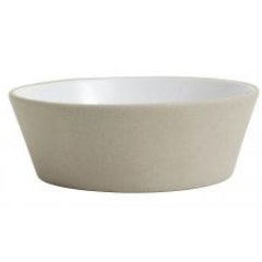 White Beige Stoneware Bowl by CollardManson