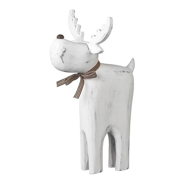 White Wooden Reindeer by Heaven Sends