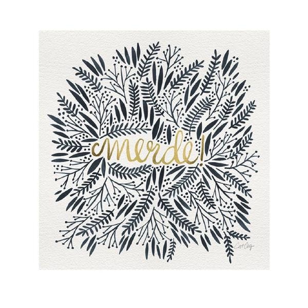 A3 Unframed Merde Print by East End Prints