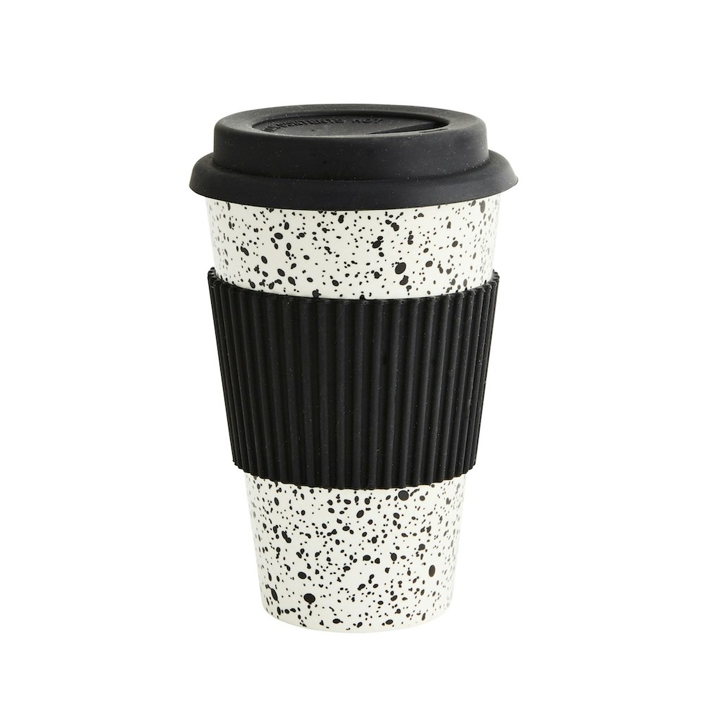 White Black To Go Cup by Madam Stoltz