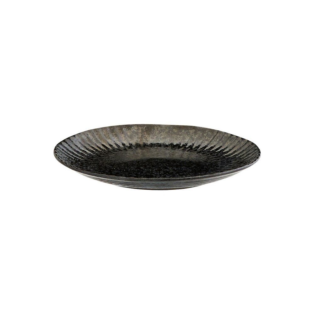Black Stoneware Side Plate by Madam Stoltz
