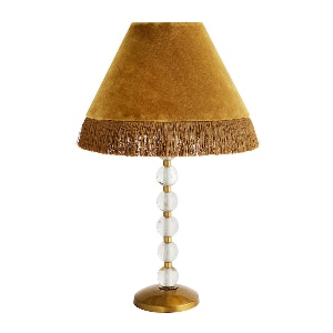 Velvet Table Lamp In Mustard by Madam Stoltz