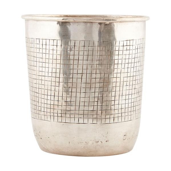 Silver Plated Checks Planter by House Doctor