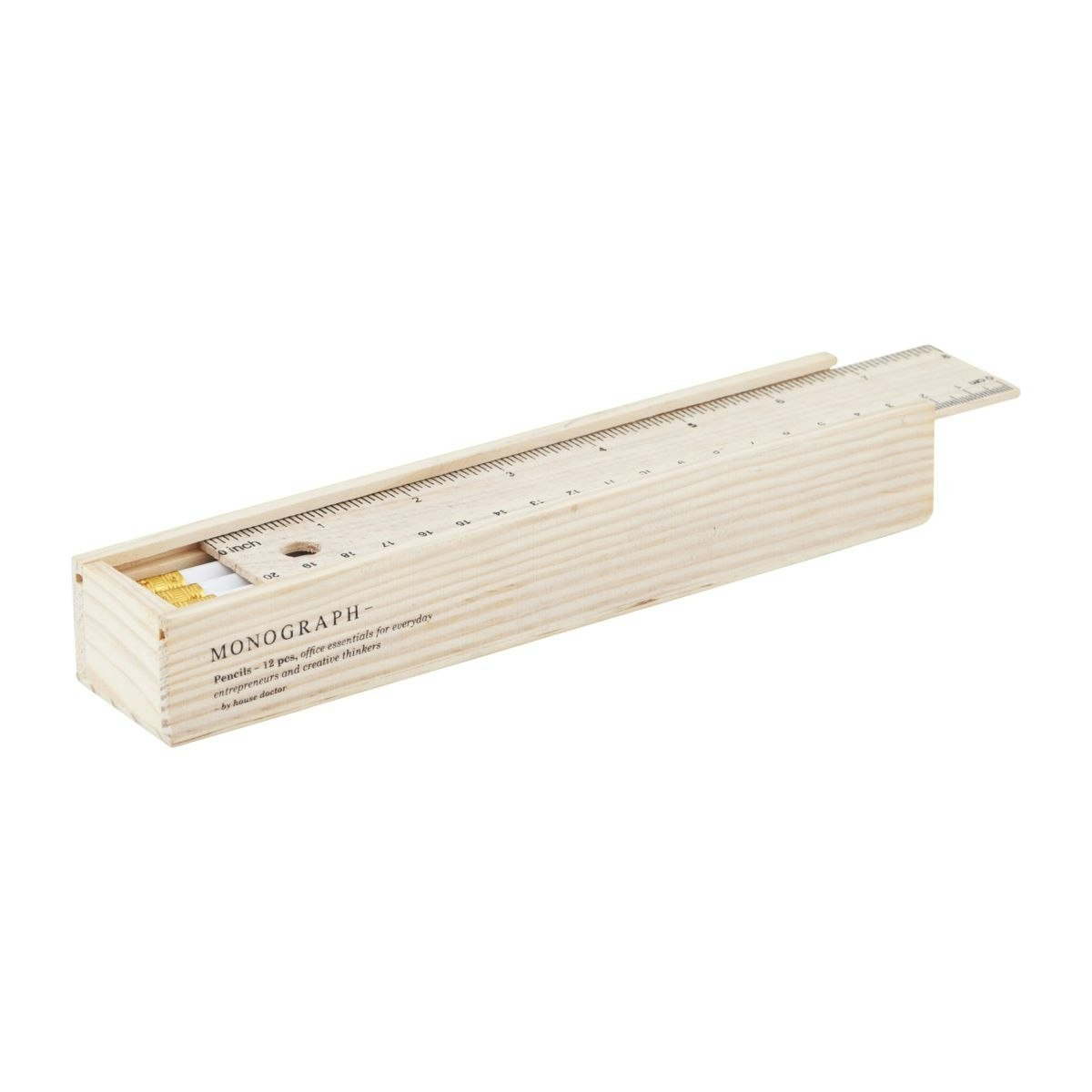 Box Of 12 Monograph Pencils by House Doctor