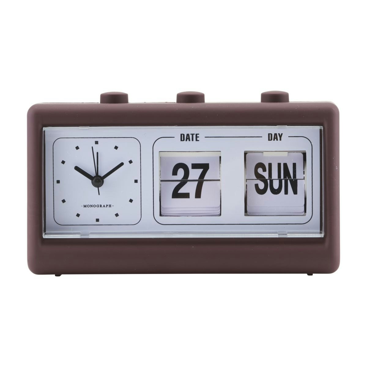 Monograph Retro Clock With Alarm And Calendar by House Doctor