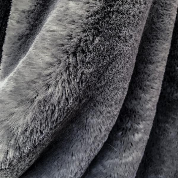 Faux Fur Comforter In Grey Cloud by Helen Moore