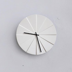White Scope Clock by Leff
