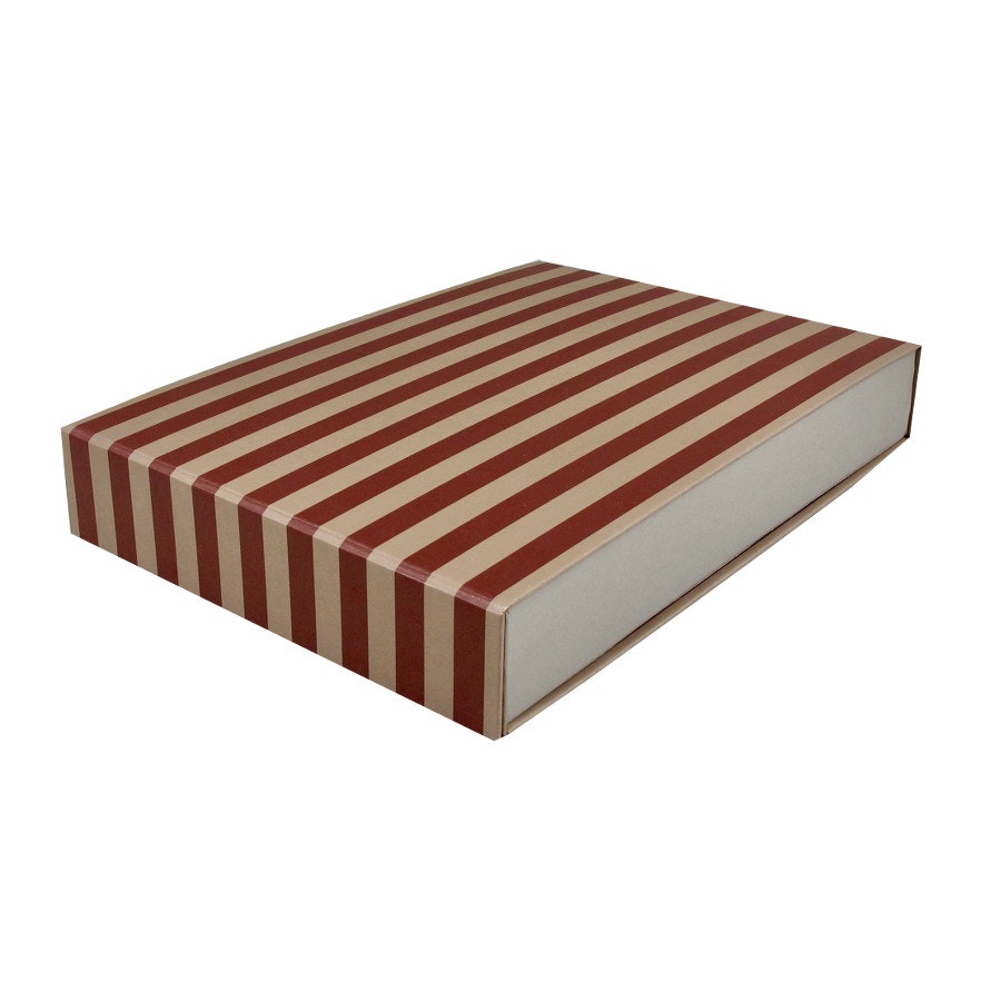 Bordeaux/Rose Rectangular Stripe Box by Ferm Living Swan