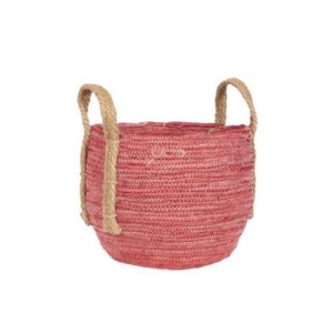 Small Pink Rustic Basket by Ib Laursen