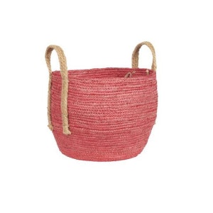 Medium Pink Rustic Basket by Ib Laursen