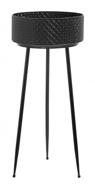 Nordal Black Tall Indian Metal Planter by Nordal