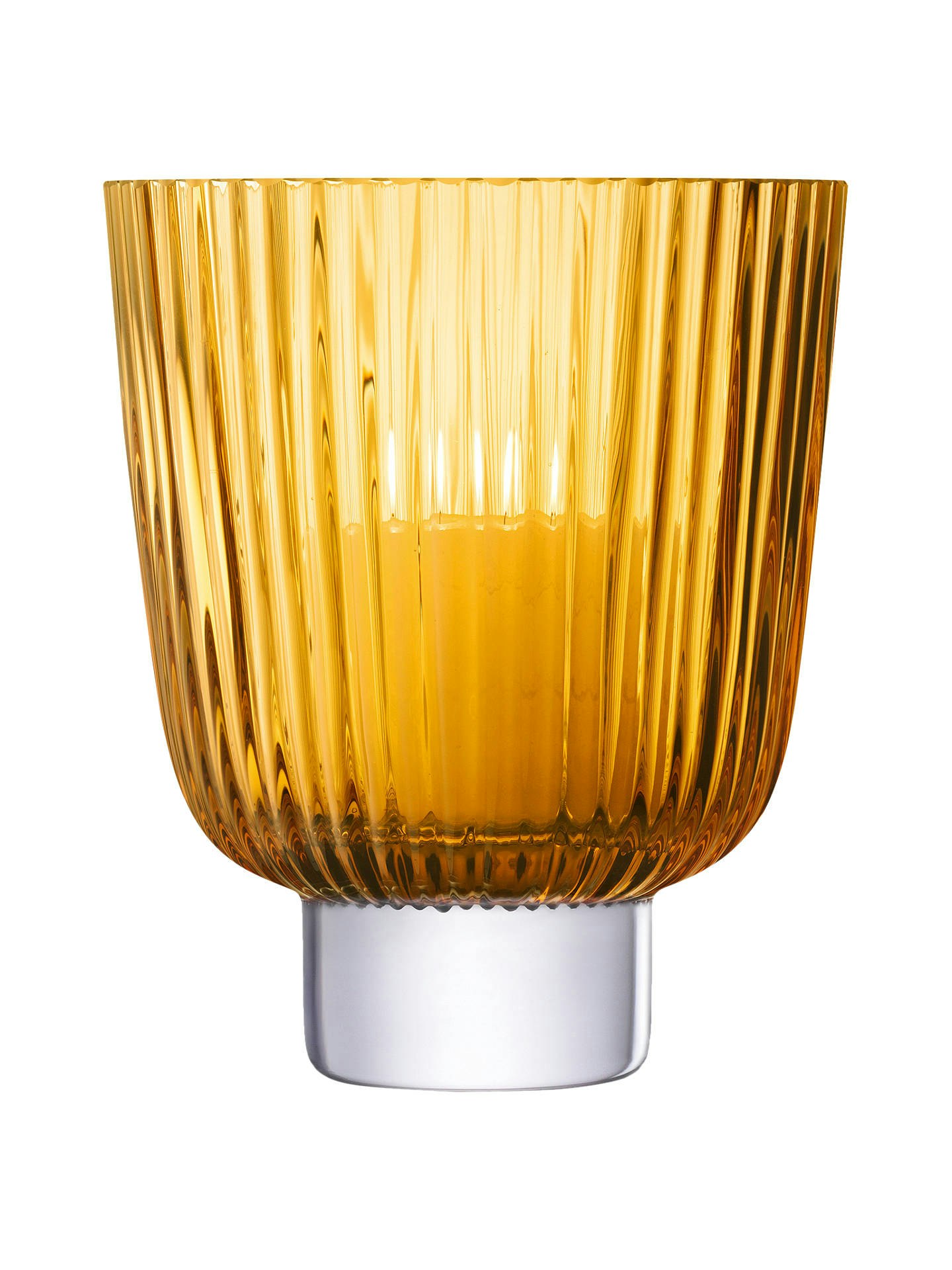 Amber Pleat Storm Lantern by LSA International