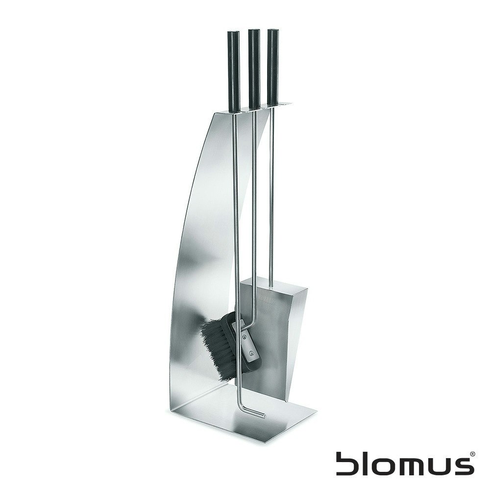 4 Piece Chimo Bow Front Fireplace Set by Blomus