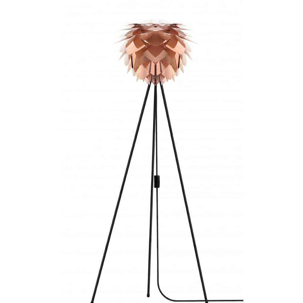 Mini Copper Silvia Black Tripod Floor Lamp by UMAGE