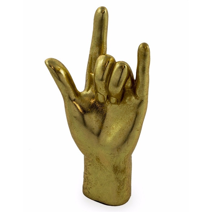 Gold Rock On Hand Figure by