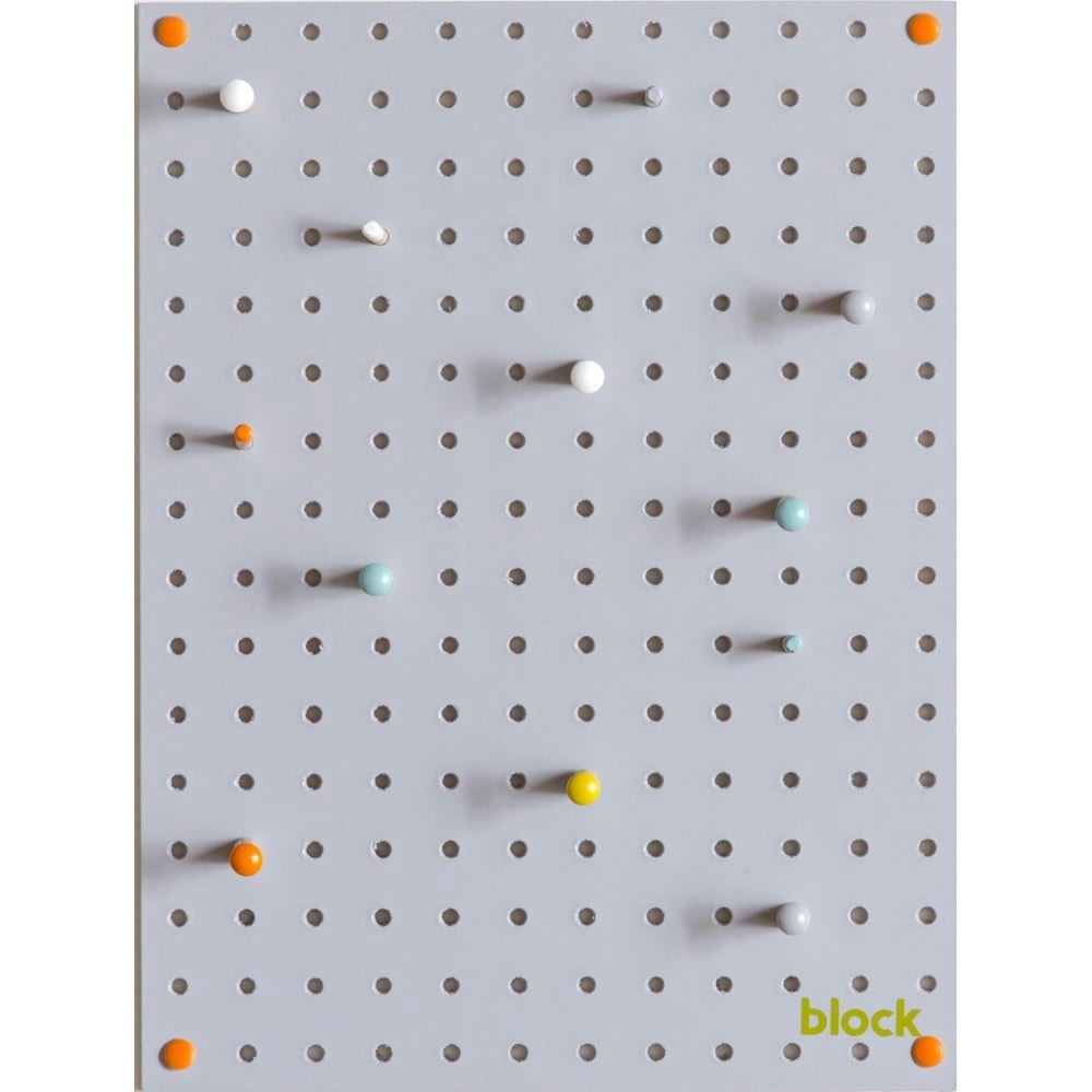 Small Grey Pegboard Organiser by Block Design