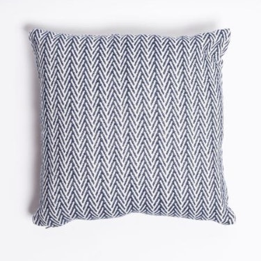 Navy Organic Cotton Herringbone Cushion by Tweedmill