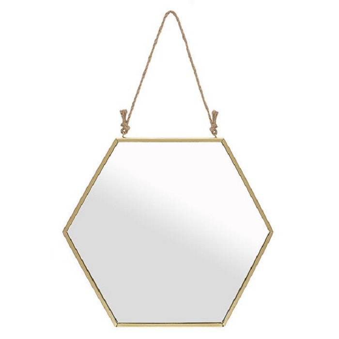 Large Gold Geometric Mirror by