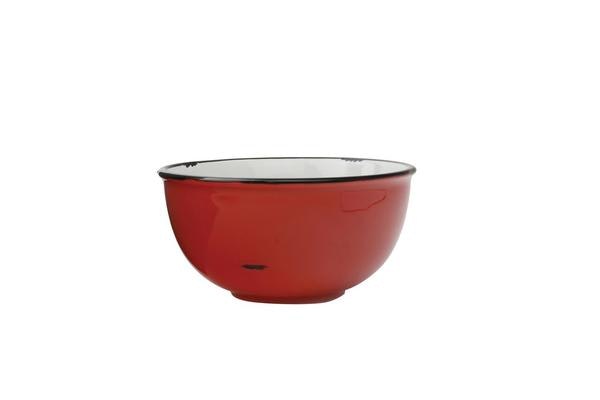 Small Red Tinware Bowl - Set of 4 by Canvas Home