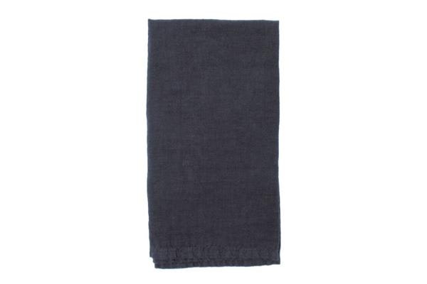 Dark Grey Vilnius Linen Napkin - Set of 4 by Canvas Home